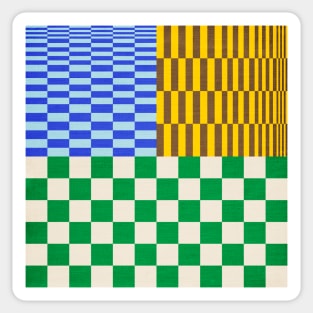 Retro Checkerboard Collage 02 Sticker